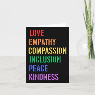 Carte Étendre Amour Empathy Compion Paix gentillesse Inc