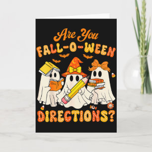 Carte Êtes-vous les directions Fall-o-ween drôle profess