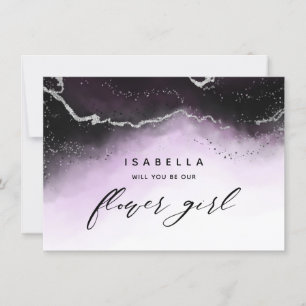 Carte Ethereal Mist Ombre Violet Flower Proposition