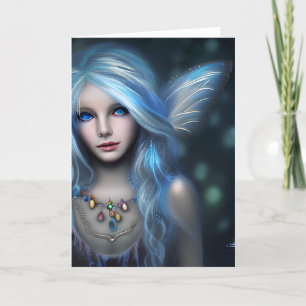 Carte Ethereal Mystical Fairy Girl Blank