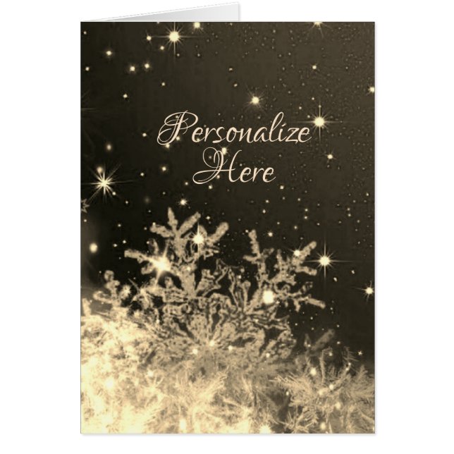 Carte étincelante Snowflake (Devant)