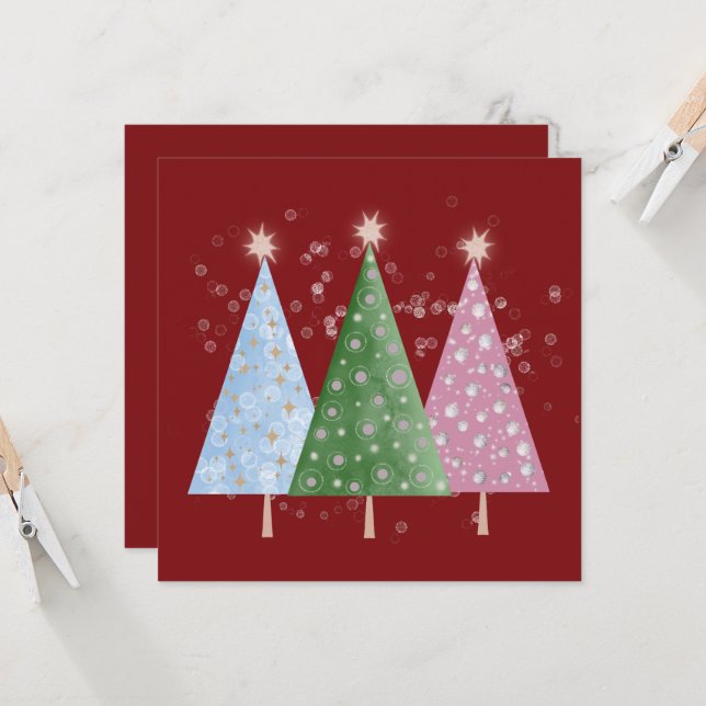 Carte Étincelle de Noël (Devant/Arrière en situation)
