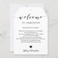 Étiquette de bienvenue pour Mariage extra grande, 