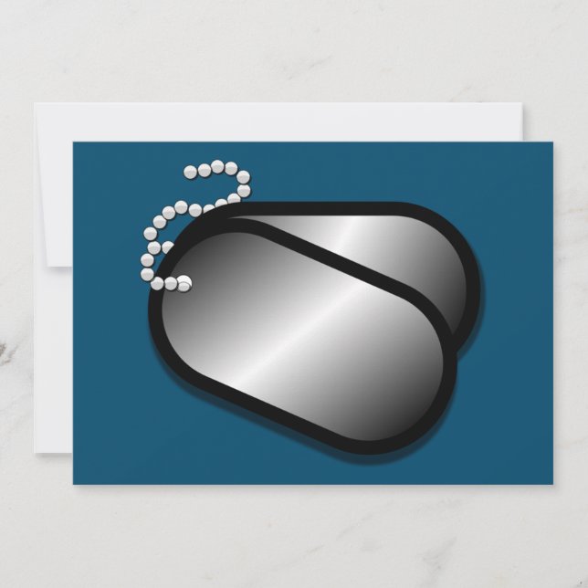 Carte étiquette de chien militaire (Devant)