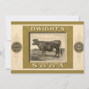 Carte Étiquette de produit vintage, Dwight's Bicarbonate