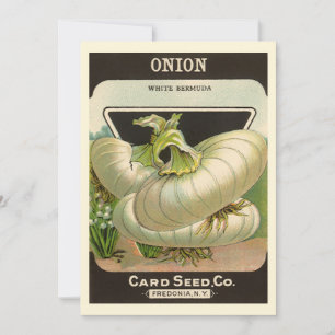 Carte Étiquette d'illustration d'art de paquet de graine