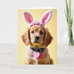 Carte Étiquettes Cœur Chiot à Points