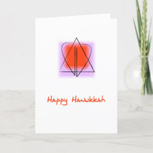 Carte Étoile de David/Heart Happy Hanoukka