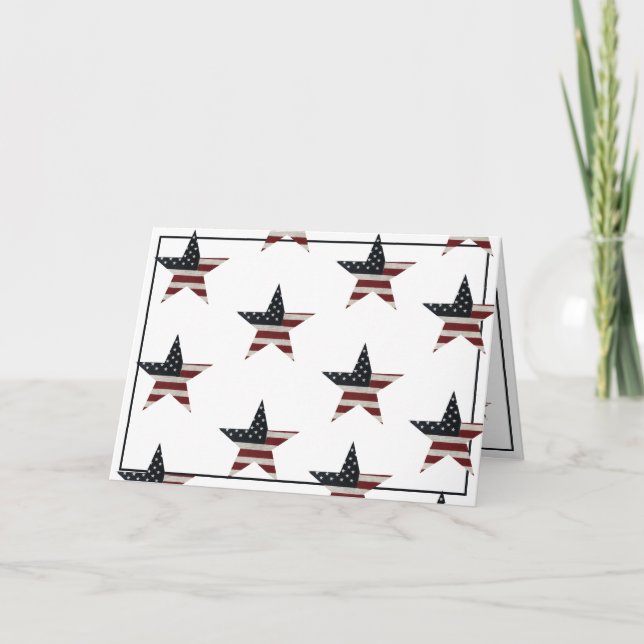 Carte Étoile du drapeau américain du jour de l'ancien co (Devant)