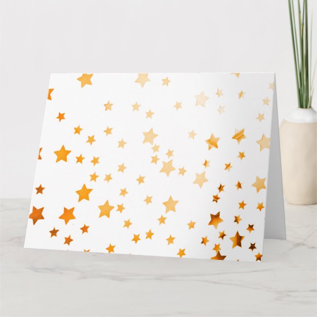 Carte Étoile Pailletée de Fête de Noël (Devant)