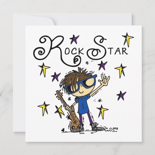Carte Étoile rock Brunette (Devant)