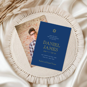 Carte Étoile simplement élégante, Bar Mitzvah Enregistre
