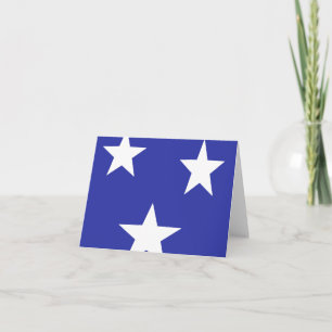 Carte Étoiles blanches en bleu