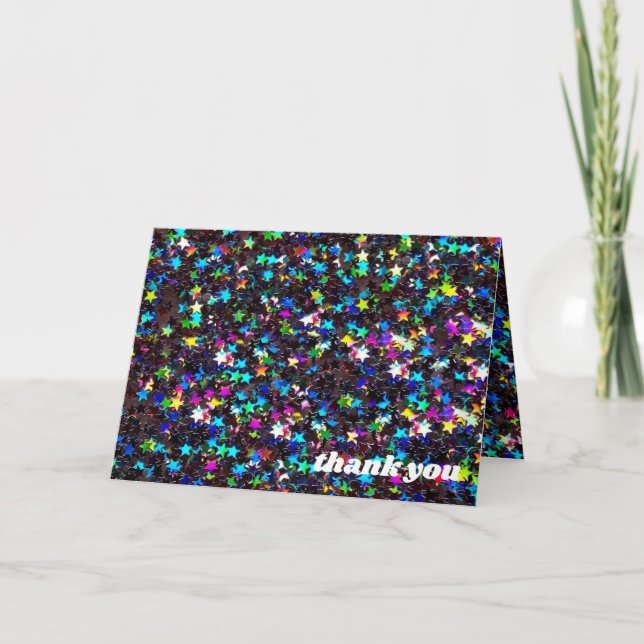 Carte étoiles brillantes merci (Devant)