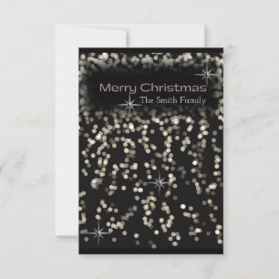 Carte étoiles brillantes noires et blanches