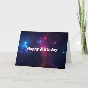 Carte Etoiles cosmiques et Nebula Joyeux Anniversaire