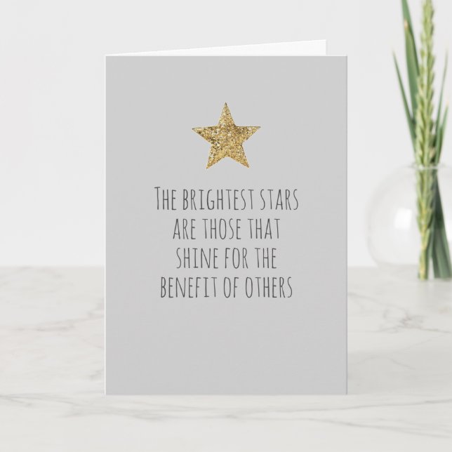 Carte Étoiles de citation inspirante (Devant)