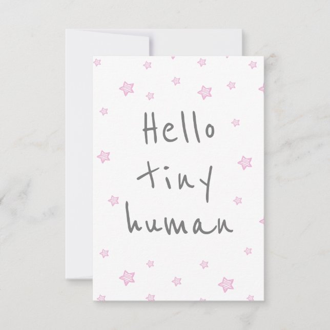 Carte étoiles mignon accueil bébé/naissance félicitation (Devant)