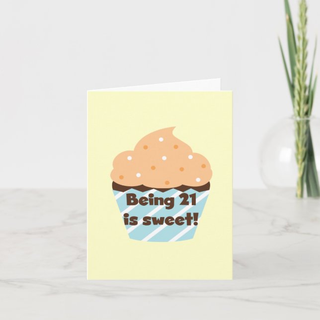 Carte Etre 21 est doux t-shirts et cadeaux d'anniversair (Devant)