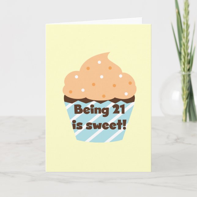 Carte Etre 21 est doux t-shirts et cadeaux d'anniversair (Devant)