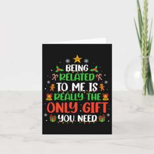 Carte Etre Lié À Moi Drôle Noël Famille Xmas Pa