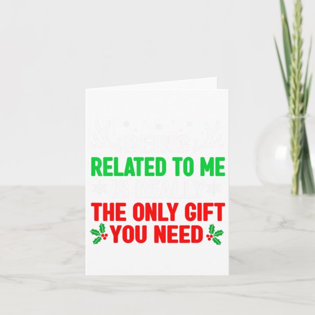 Carte Etre Lié À Moi Drôle Noël S Femmes Hommes Fa (Devant)
