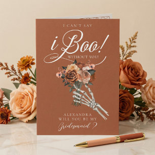 Carte Être ma demoiselle d'honneur ? Bouquet floral sque