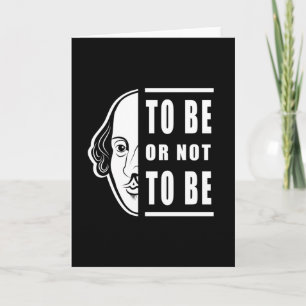 Carte Être ou ne pas être Shakespeare Citer Thespian