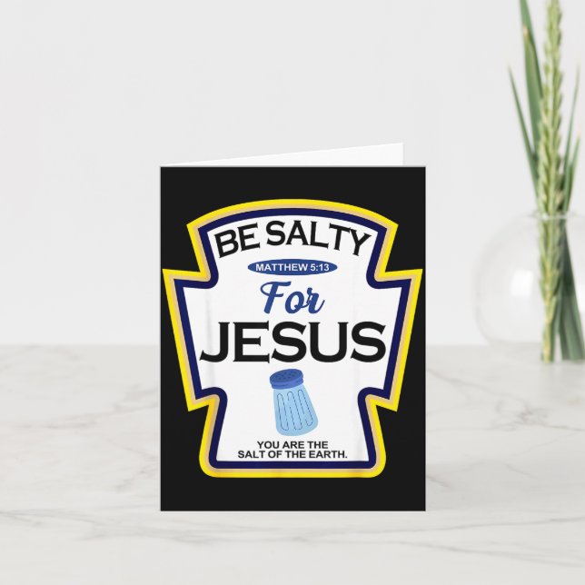 Carte Être Salé Pour Jésus Condiment Sce Noël Chrétien H (Devant)