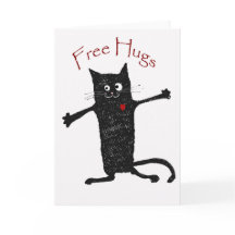Étreintes libres, chat fou, humour et amitié