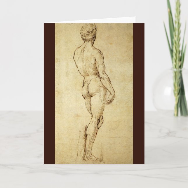 Carte Étude de la statue de David de Michel-Ange par Rap (Devant)