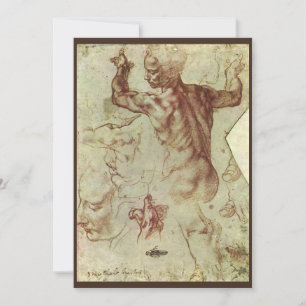 Carte Étude de Michel-Ange pour une Sibylle libyenne