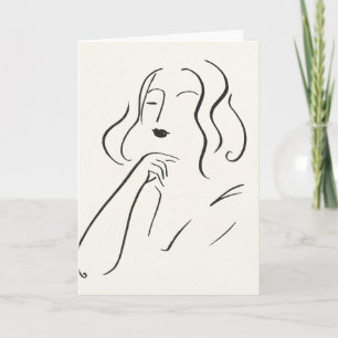 Carte Étude simple - Esquisse d'une femme