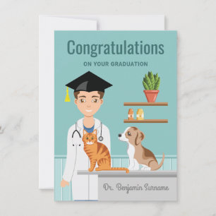 Carte Étudiant en médecine vétérinaire Félicitations au