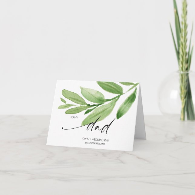 Carte Eucalyptus à mon père le jour de mon mariage de la (Devant)