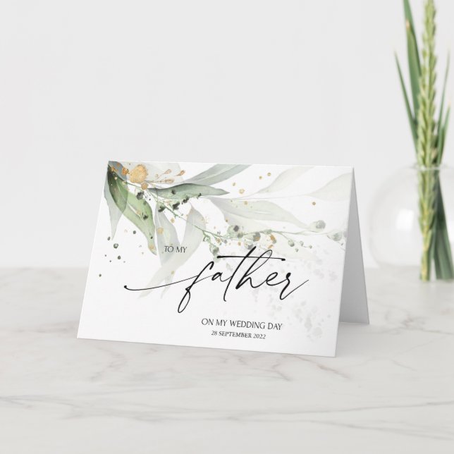 Carte Eucalyptus À Mon Père Mariages Fête De Mariage Pap (Devant)
