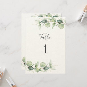 Carte Eucalyptus Mariage de verdure Tableau Numéro 1 Siè