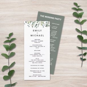 Carte Eucalyptus minimaliste contemporain