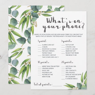 Carte Eucalyptus moderne Ce qui est sur votre jeu de tél