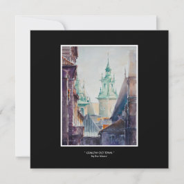 Carte EVE Peint Cracovie, Pologne Vieille Ville