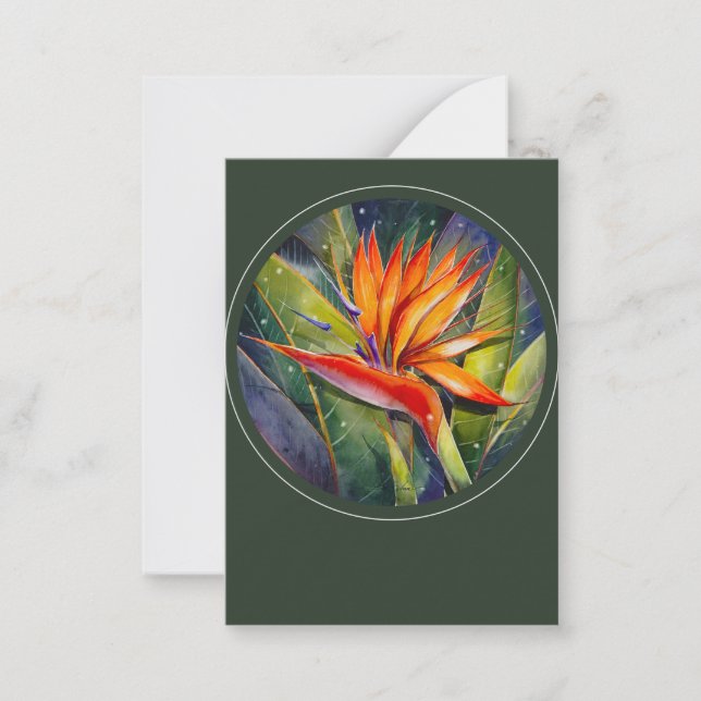 Carte EVE Peint Strelitzia Flower Note (Devant)