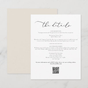 Carte EVELYN Elegant Calligraphy Script Details