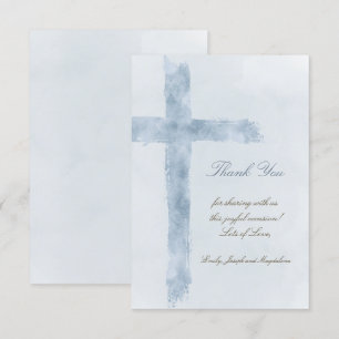 Carte événement religieux croix bleue