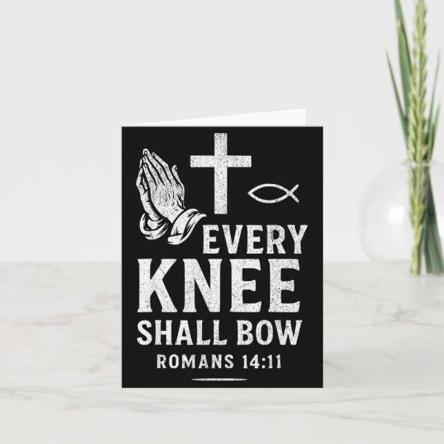 Carte Every Knee Shall Fall Romans 14_11  (Devant)