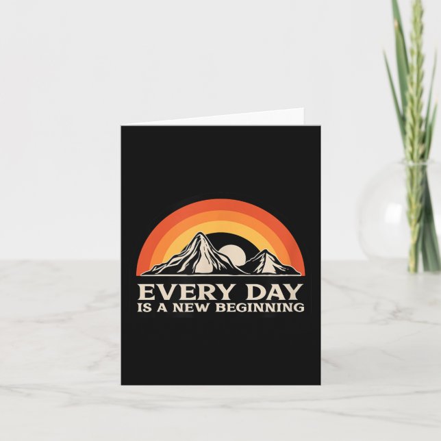Carte Everyday Is A New Beginning Men Women Buddhist Quo (Devant)