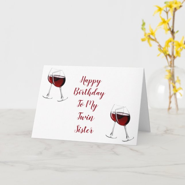 CARTE EVERYDAY IS SPECIAL BIRTHDAY MY **TWIN SISTER* (Fleur jaune)
