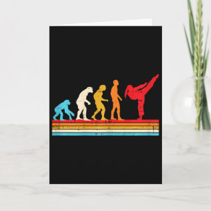 Carte Évolution de karaté taekwondo fille queue de cheva