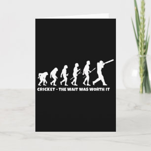 Carte Évolution du cricket pour joueur de cricket drôle