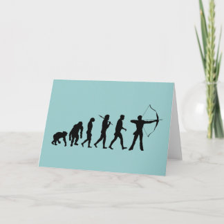 Carte Evolution du tir à l'arc d'un arc et d'une flèche