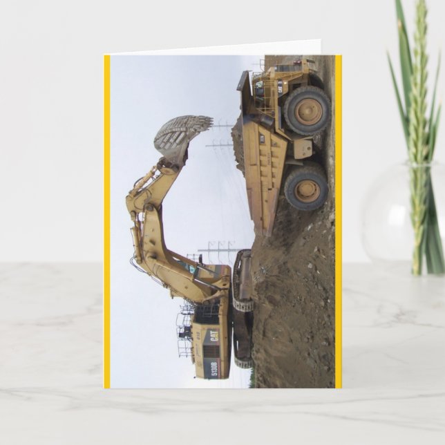 Carte Excavatrice/camion à benne basculante (Devant)